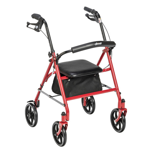 Drive Medical Four Wheel Walker Rollator with Fold Up Removable Back Support - Senior.com Rollators